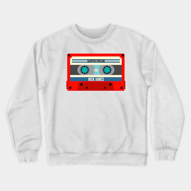 Rick James Classic Cassette Tape Crewneck Sweatshirt by PowelCastStudio